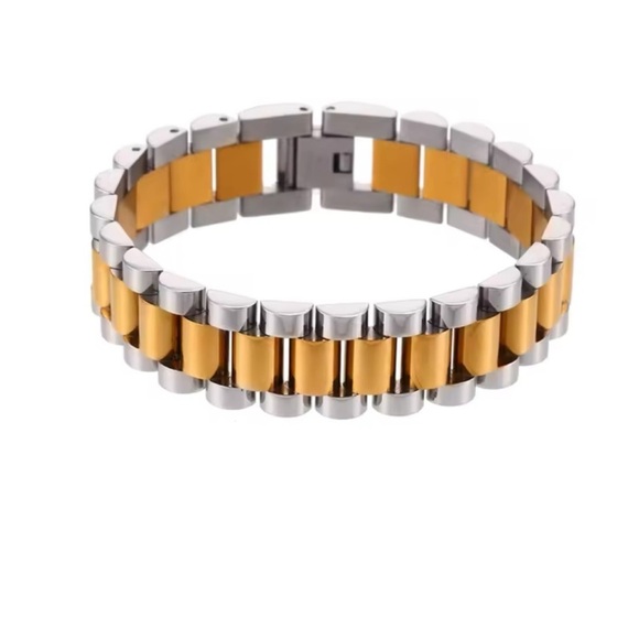 Aesthetic 18K Gold plated Stainless SteelWaterproof  Slake Link Bracelet - Picture 3 of 6